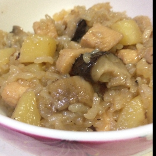 南瓜鸡肉饭
