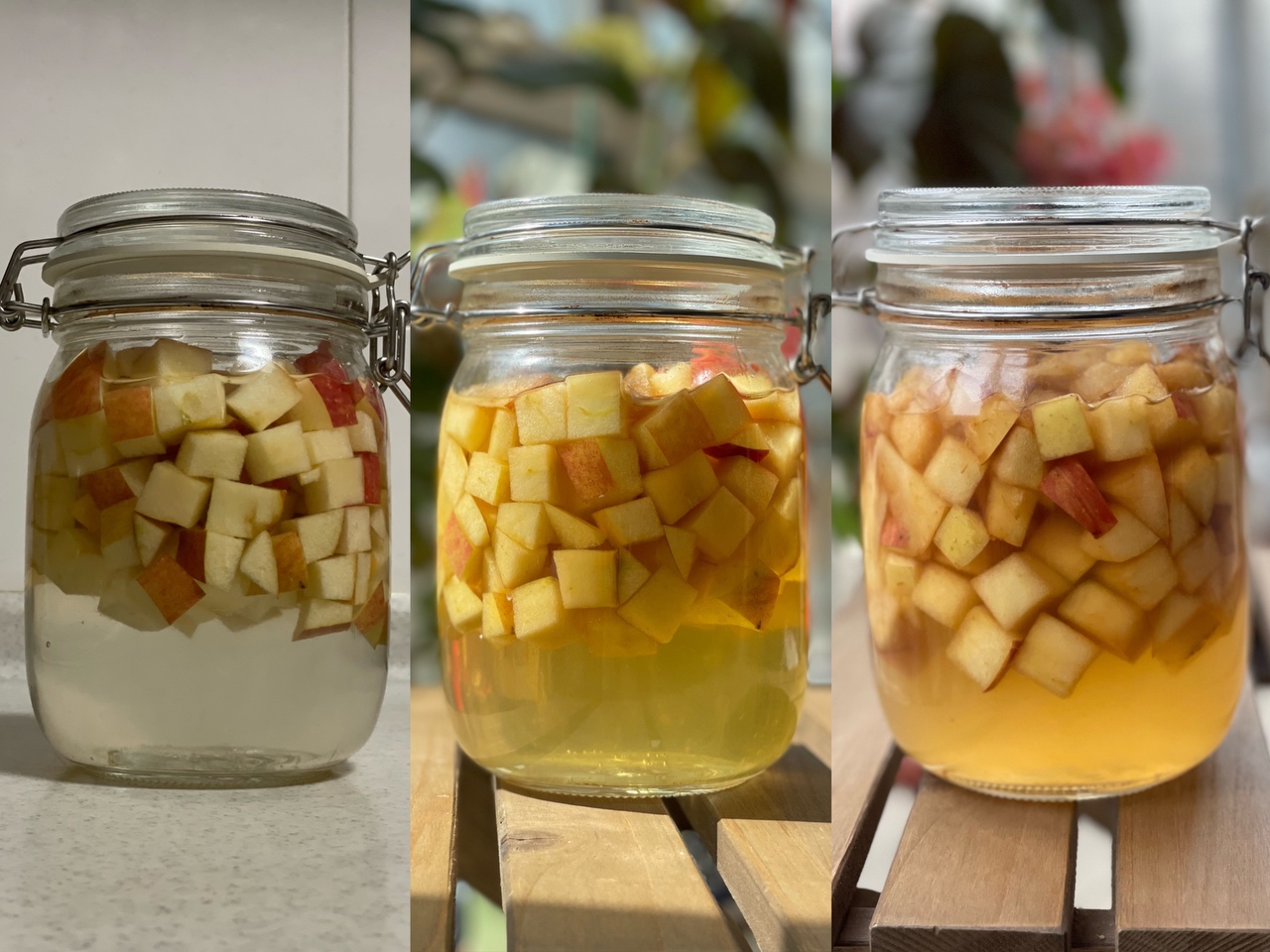 天然酵母丨苹果酵种（酵液+酵种）的做法 步骤2