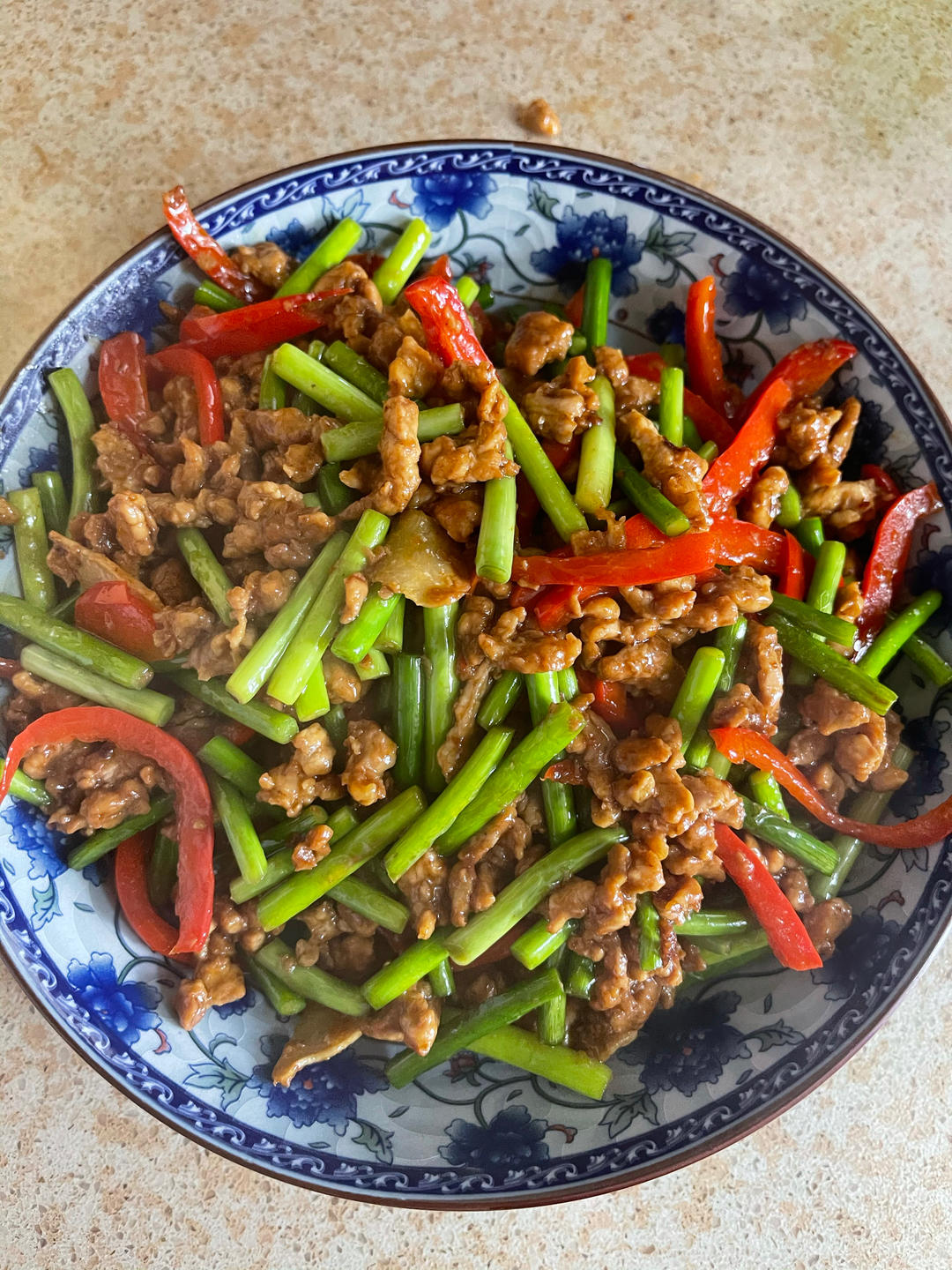 带饭菜-蒜苔炒肉丝