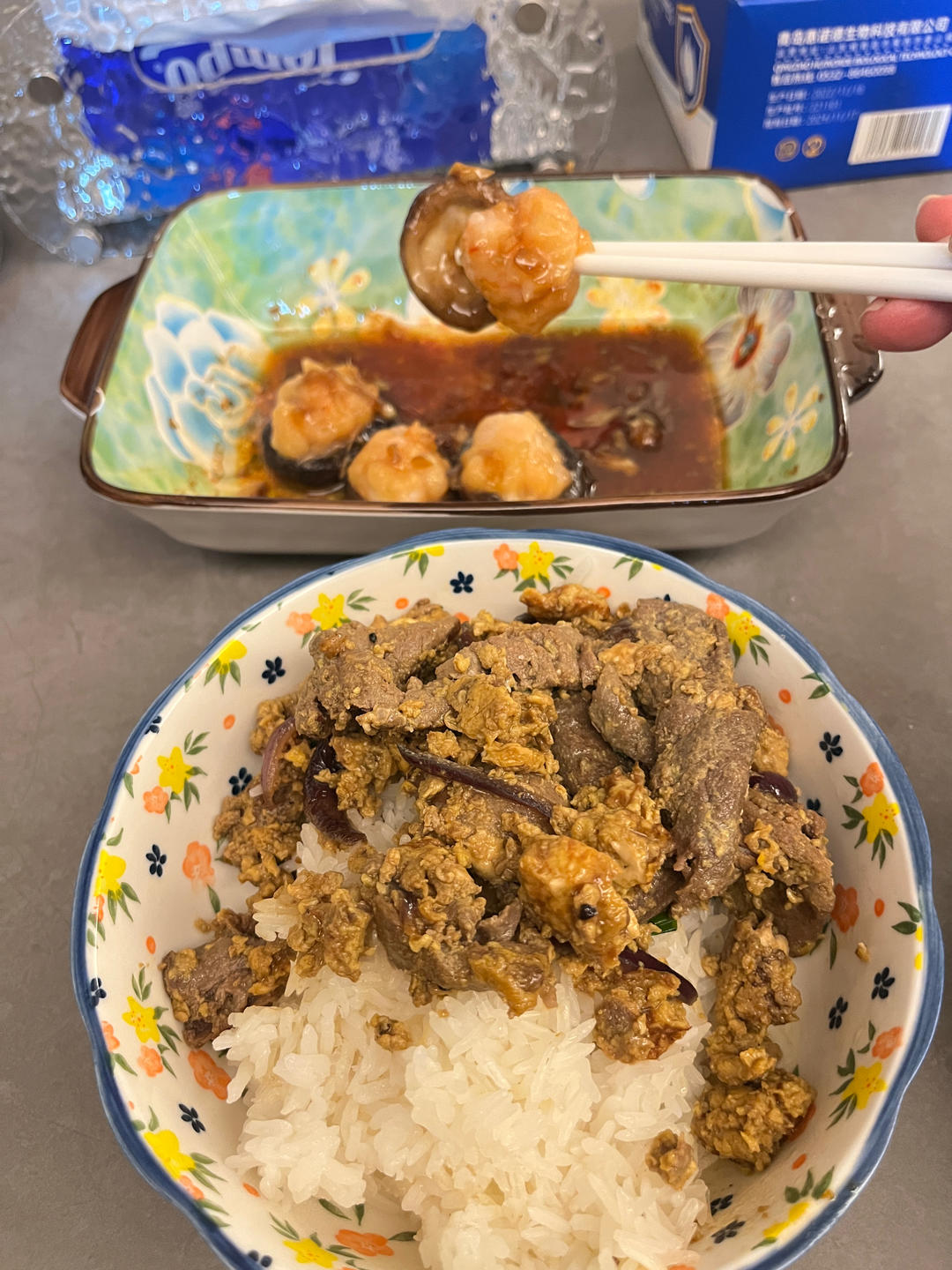 极简版窝蛋肥牛饭
