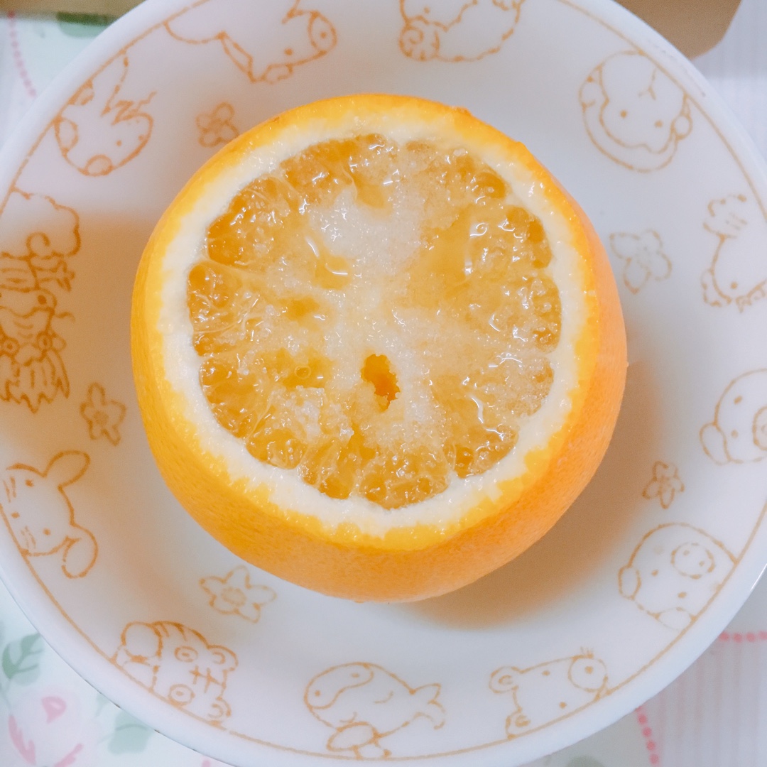 手机用户5877zw13做的盐蒸橙子治疗咳嗽