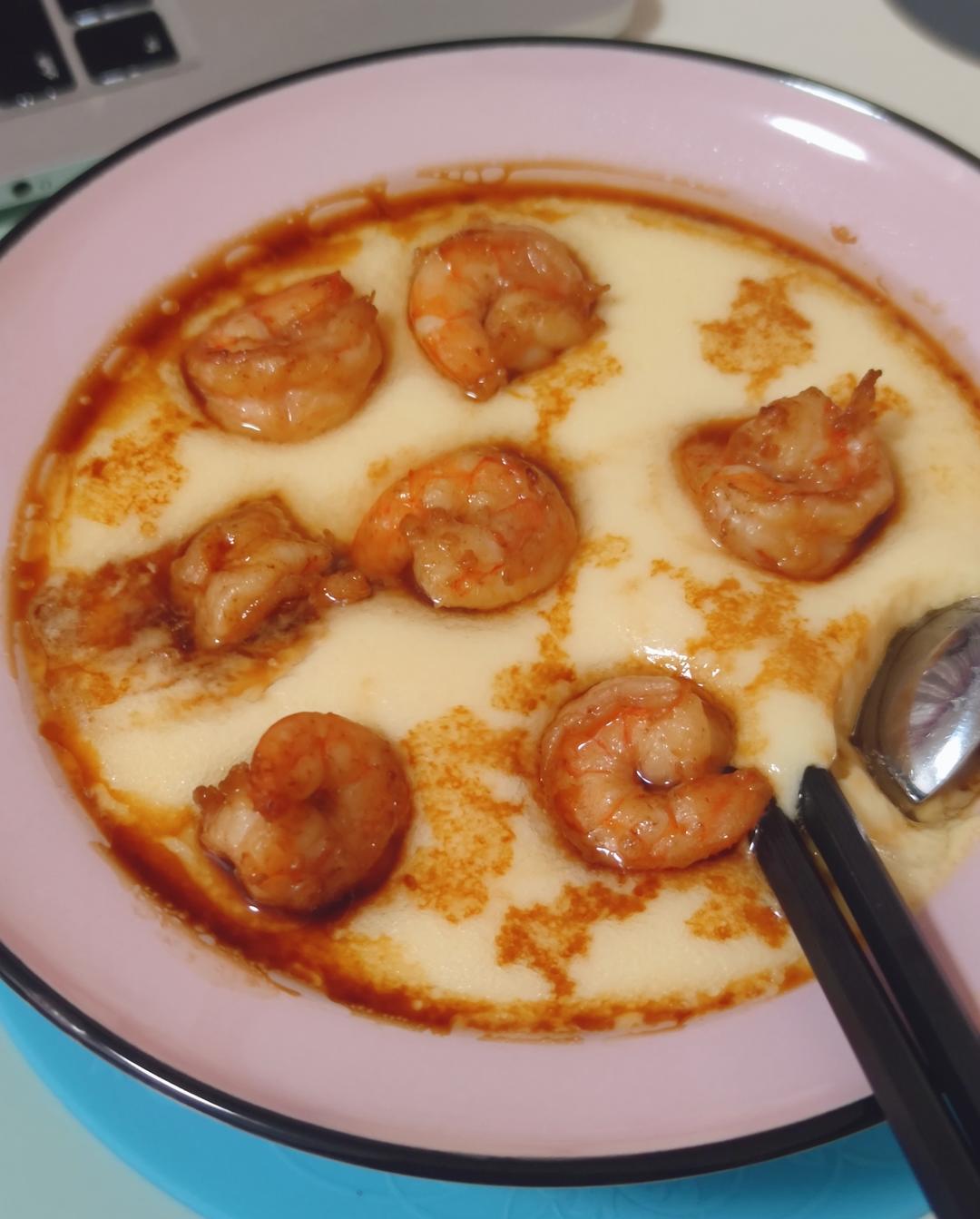 虾仁豆腐蒸水蛋