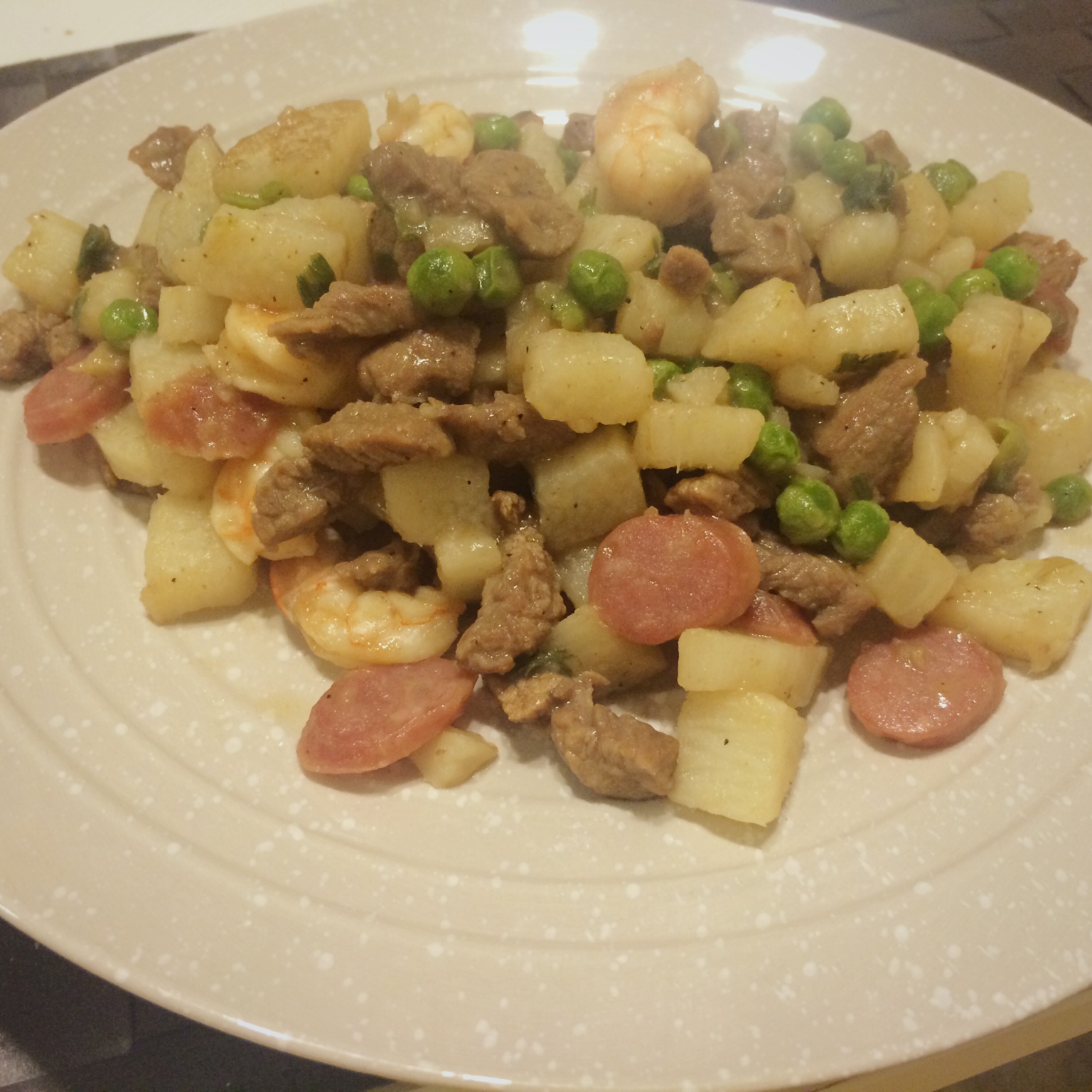 山药牛肉粒