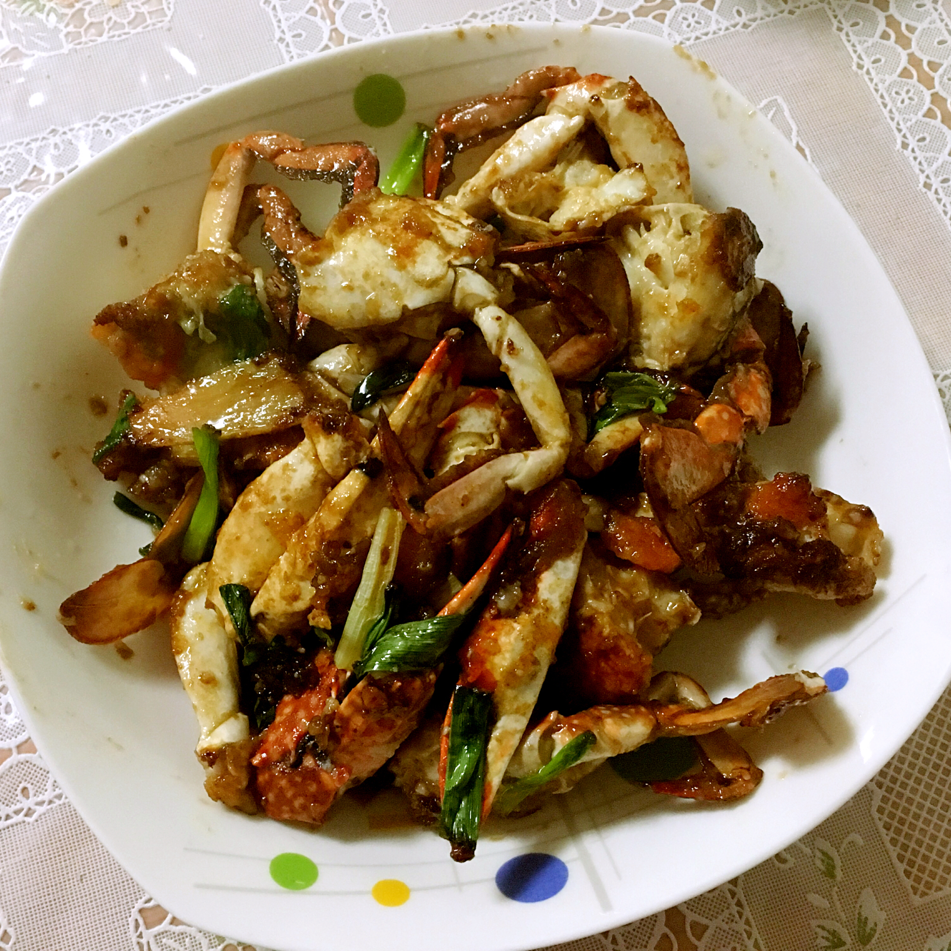 葱姜炒蟹 Fried Crabs