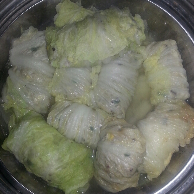 白菜肉糜卷