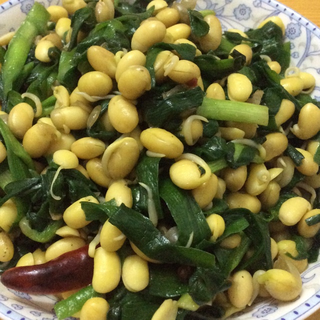 韭菜炒豆芽