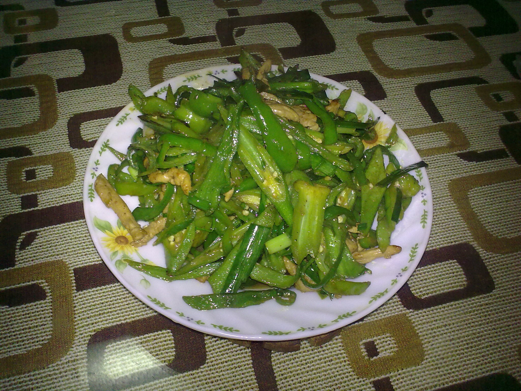 秋葵炒素排条