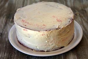 red velvet cheesecake cake 红丝绒芝士蛋糕的做法 步骤9