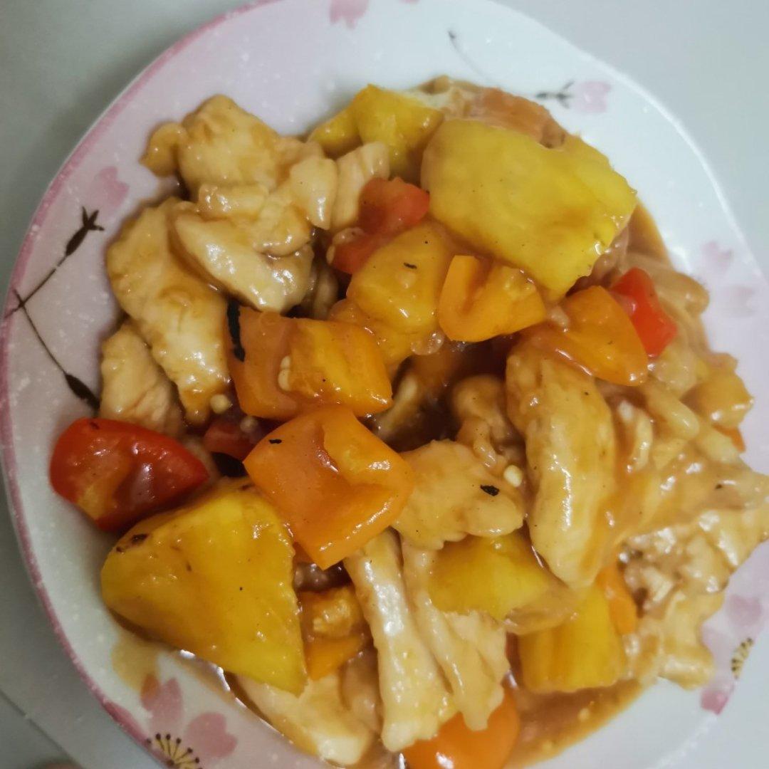 菠萝炒鸡胸肉