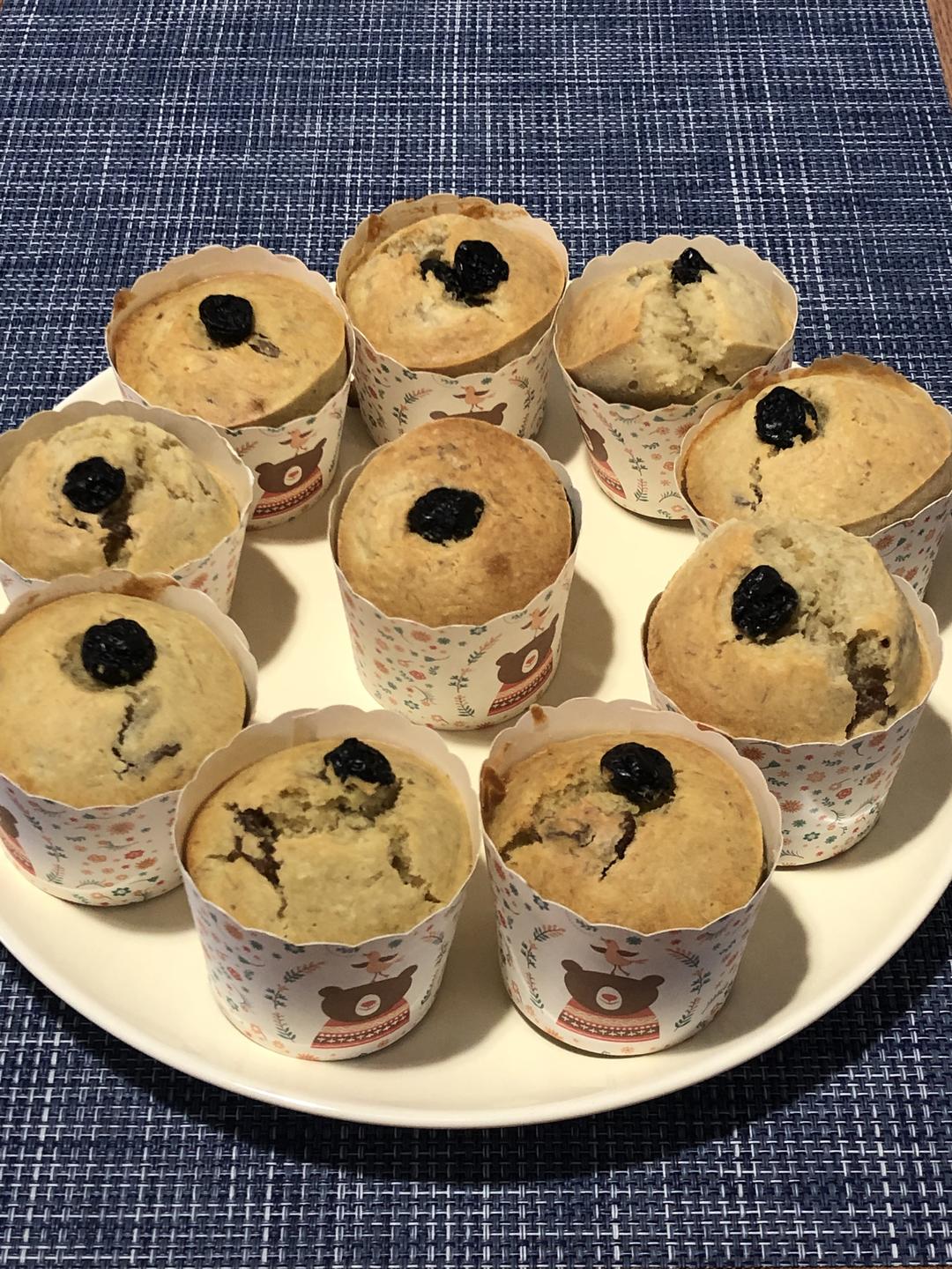 香蕉椰蓉蓝莓马芬