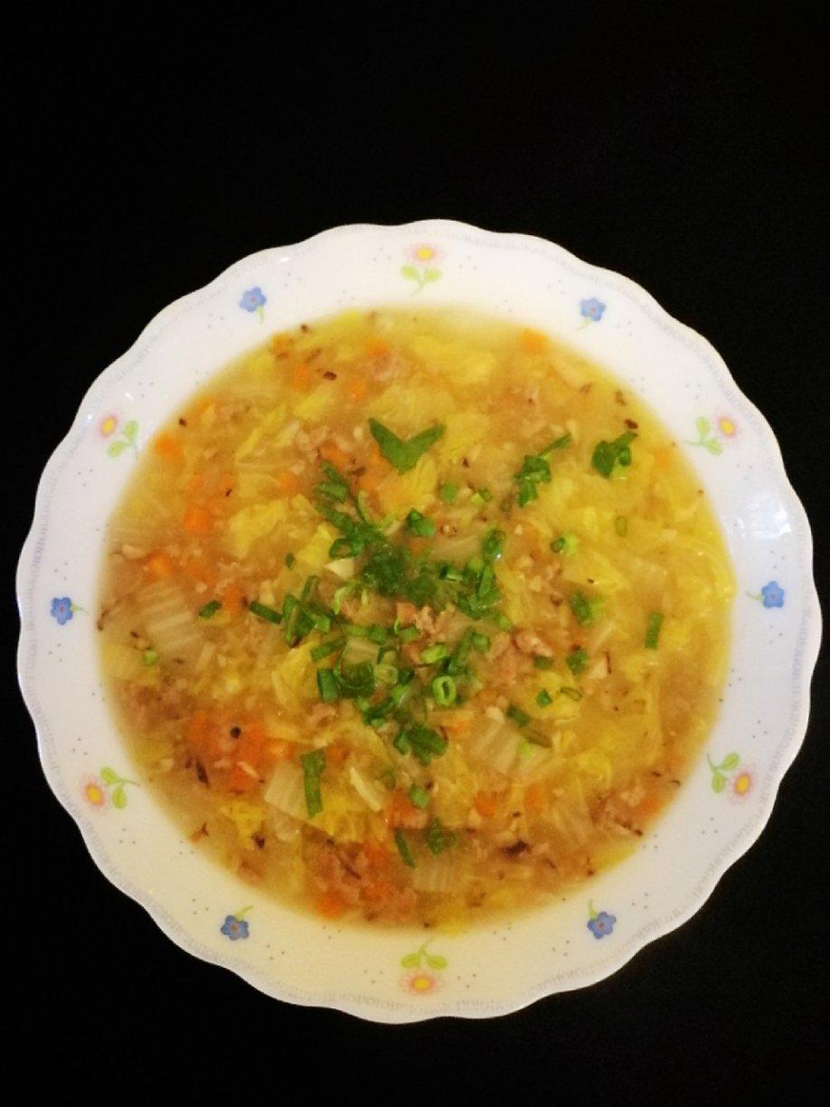 娃娃菜香菇瘦肉羹––太太乐鲜鸡汁