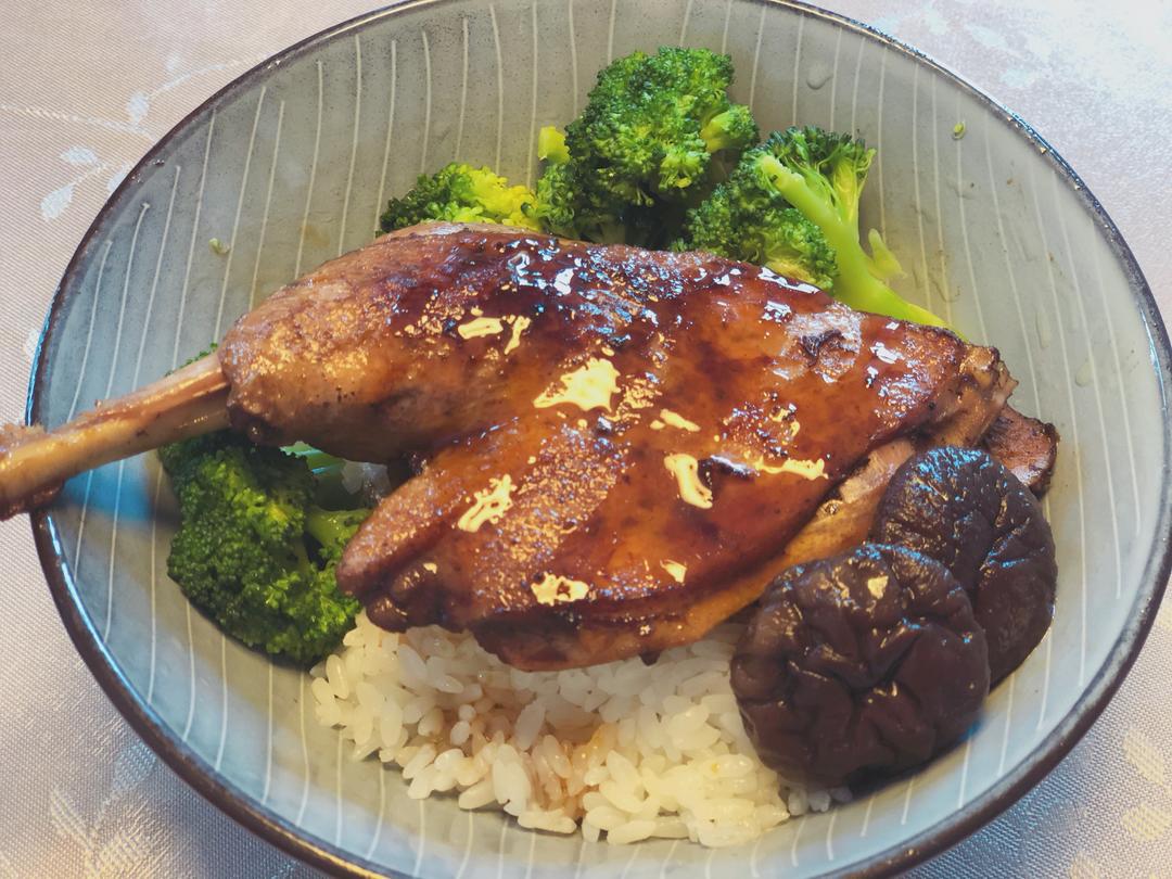 不放油的照烧鸭腿饭