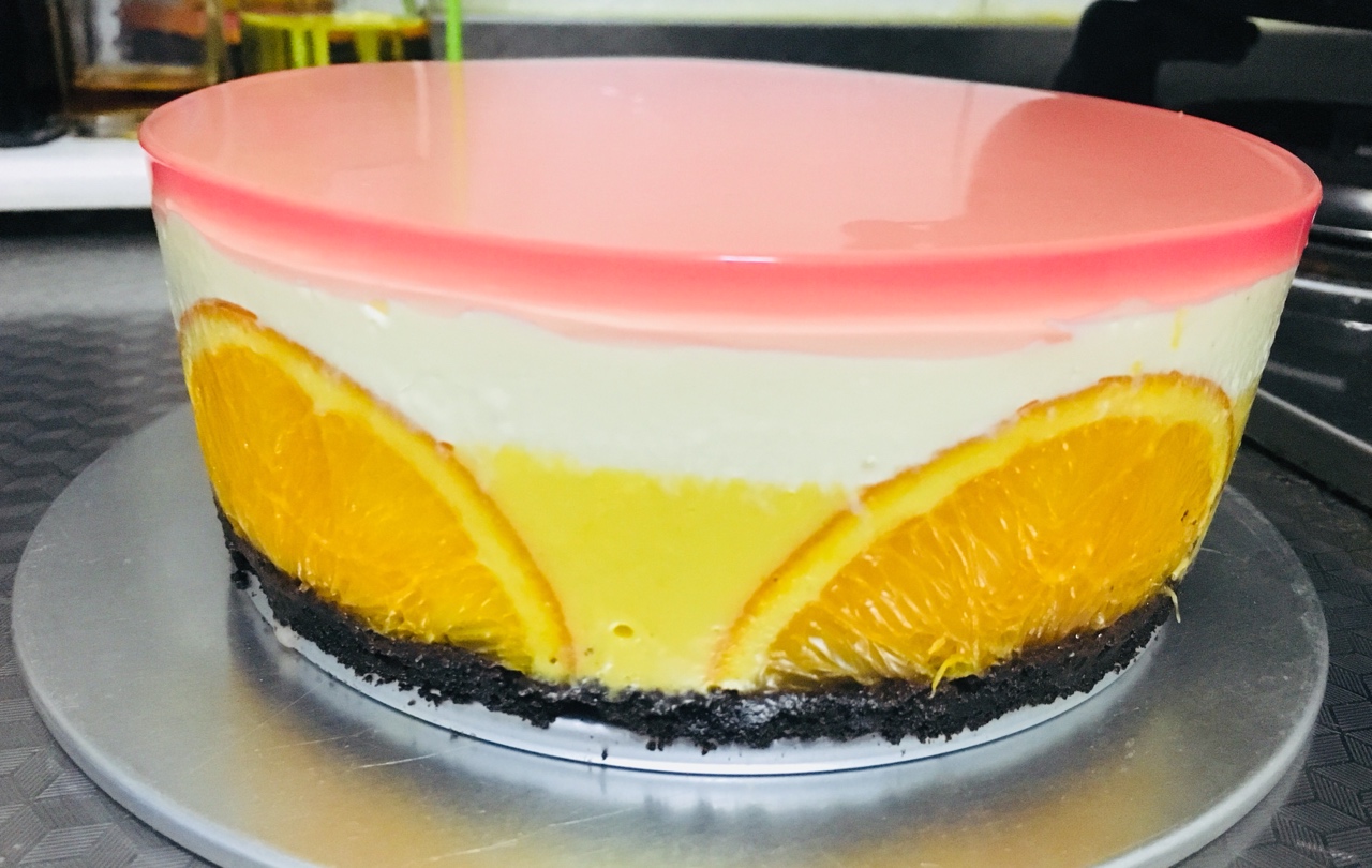 芒果奶油冻芝士蛋糕