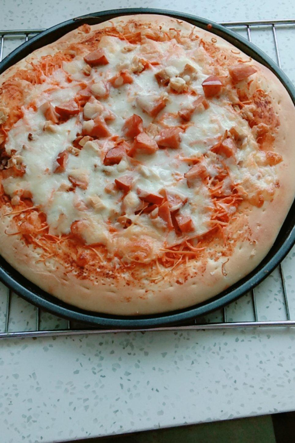 糖o_o果做的自制厚底披萨面饼