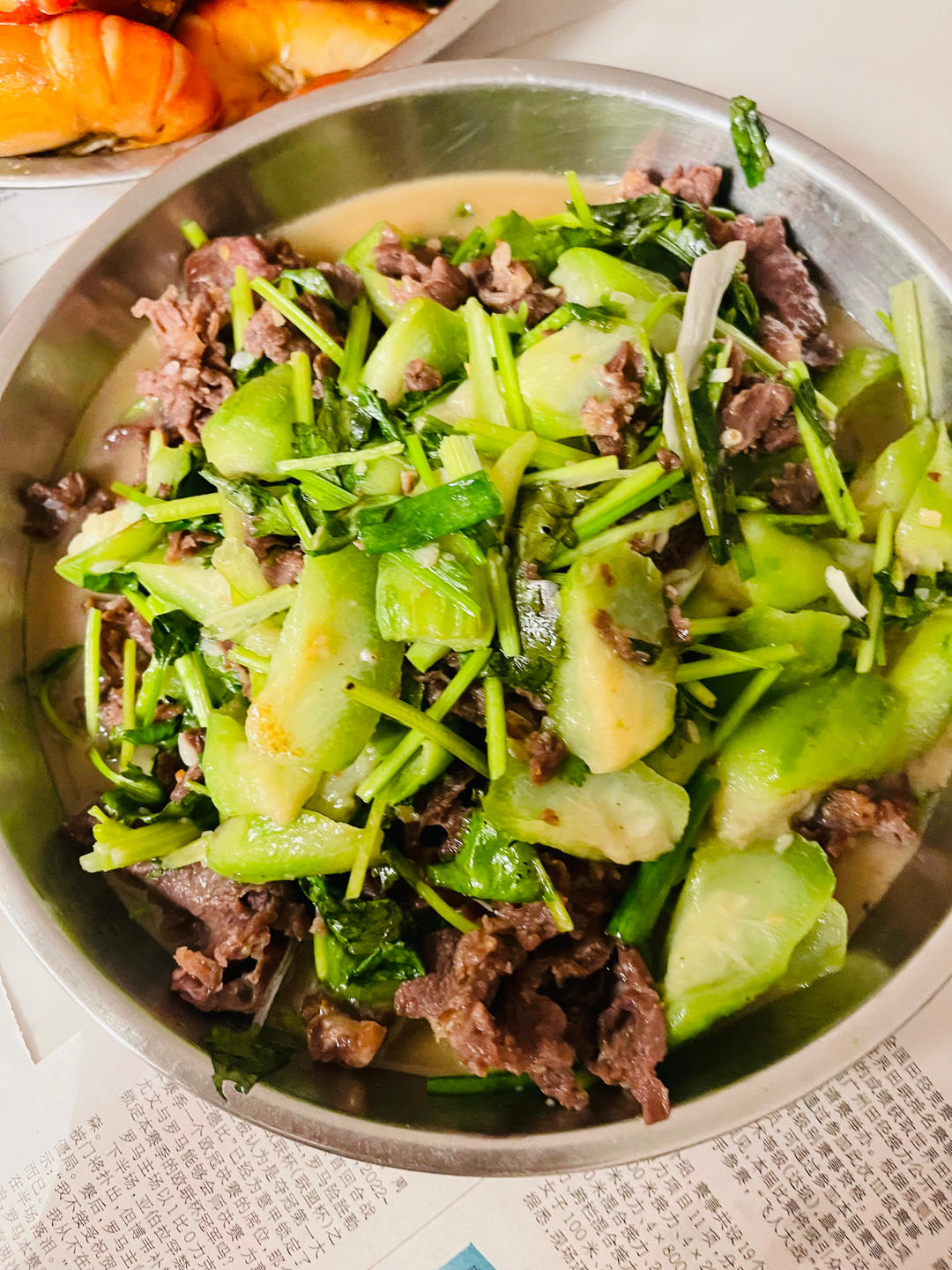 丝瓜炒牛肉