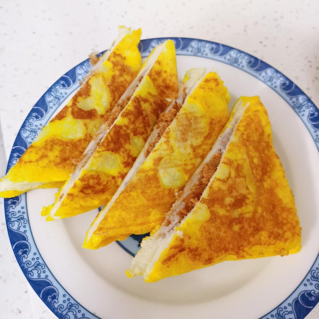 减脂餐｜超软糯的芋泥吐司‼️平底锅搞定～