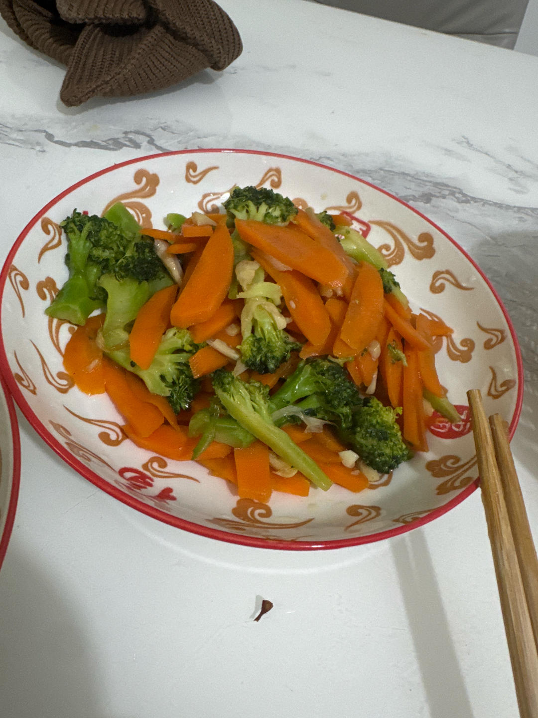 西蓝花炒胡萝卜清爽型～