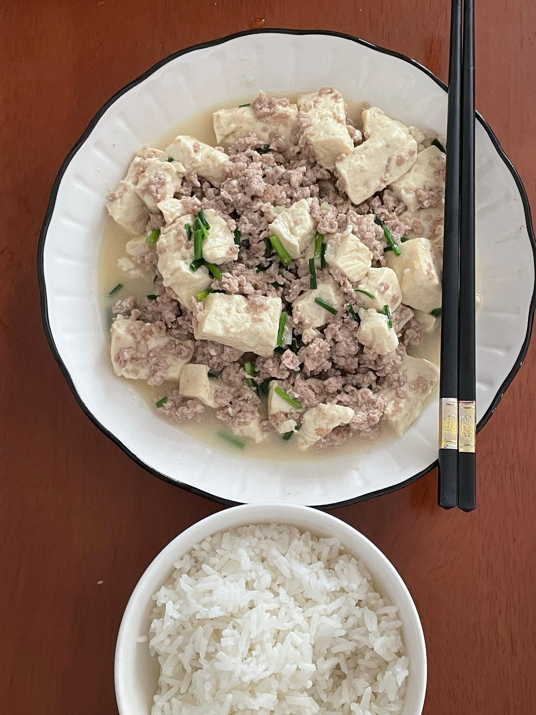清淡又好吃的拌饭菜——牛肉沫烧豆腐