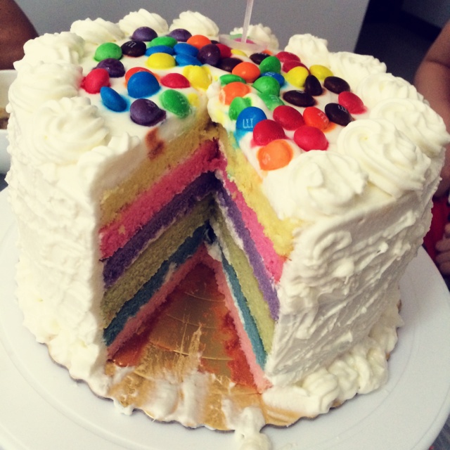 晓宝贝03做的彩虹蛋糕