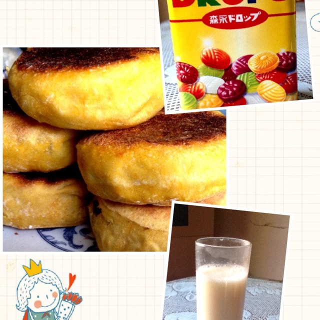 南瓜红豆沙面饼