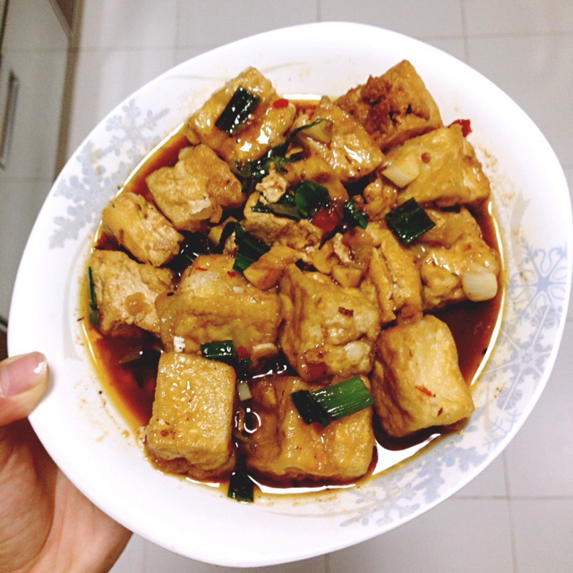 鱼香煎豆腐