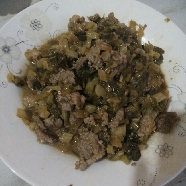 雪菜炒牛肉丝