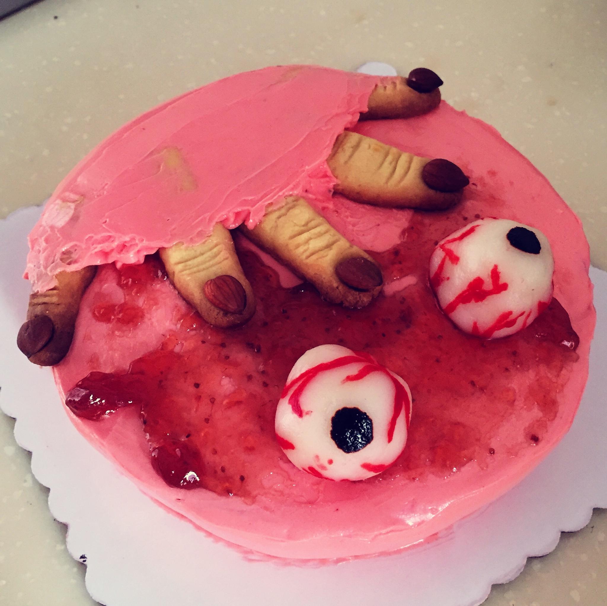 【万圣节】女巫手指饼干恐怖眼珠造型蛋糕
