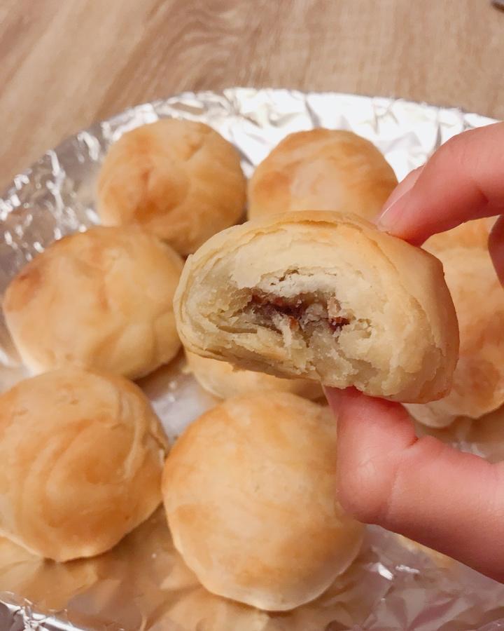 wuhla做的不用揉出膜,不用醒面就能酥掉渣的中式酥皮点心