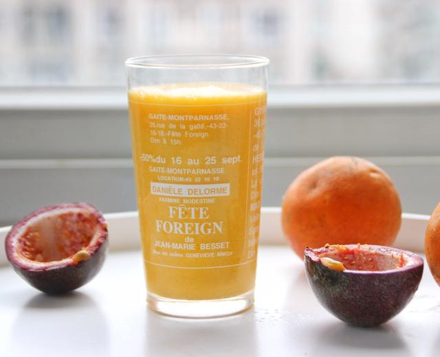 百香果橙汁的做法