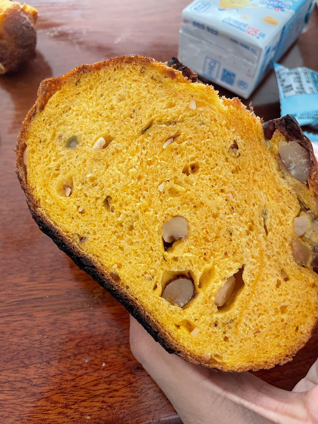 南瓜核桃欧包❗无油无糖，附法国老面