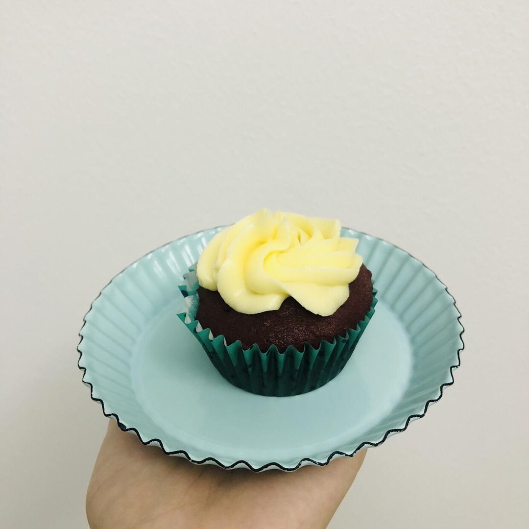 传统红丝绒杯子蛋糕（极软无泡打粉）Red velvet cupcake