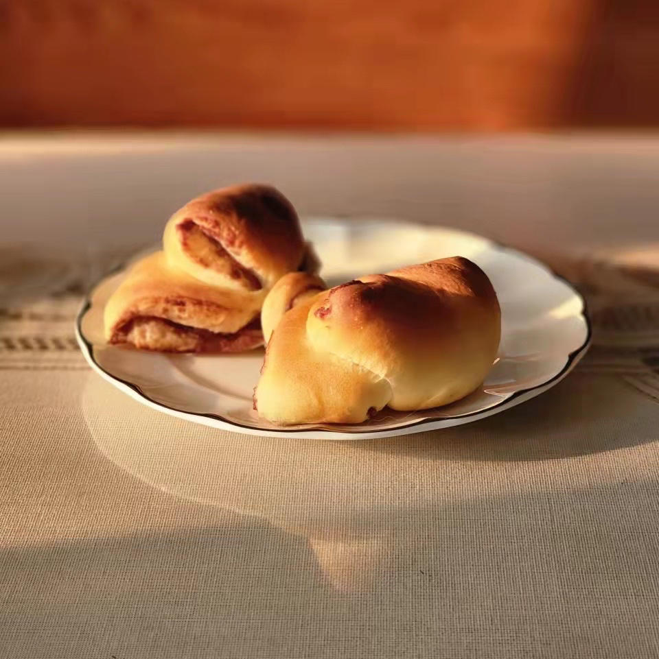 好吃又好看的蝴蝶结🎀豆沙面包