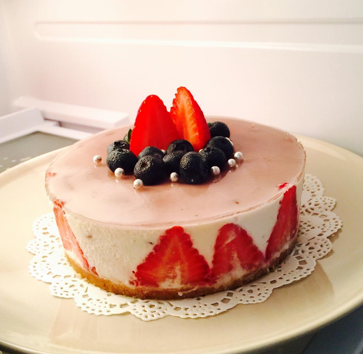 🍓简简的酸奶芝士慕斯蛋糕 6寸 超详细！