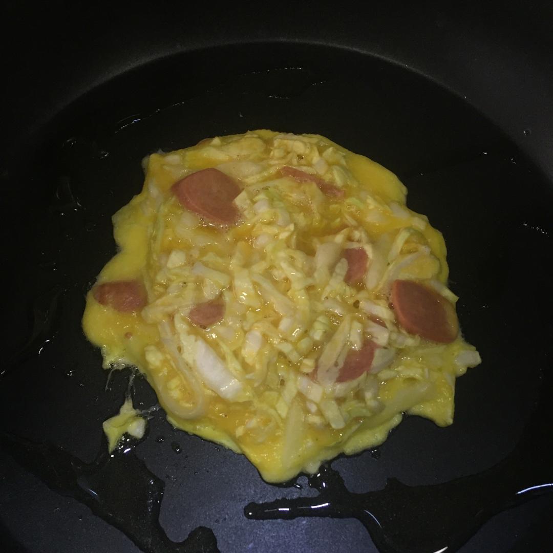 白菜鸡蛋早餐饼