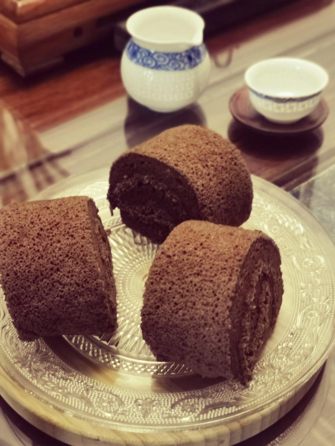 可可蛋糕卷🍪不用擀面杖徒手卷不裂😘