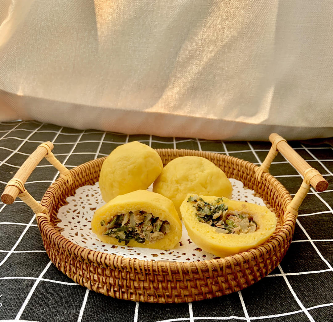 玉米面菜团子