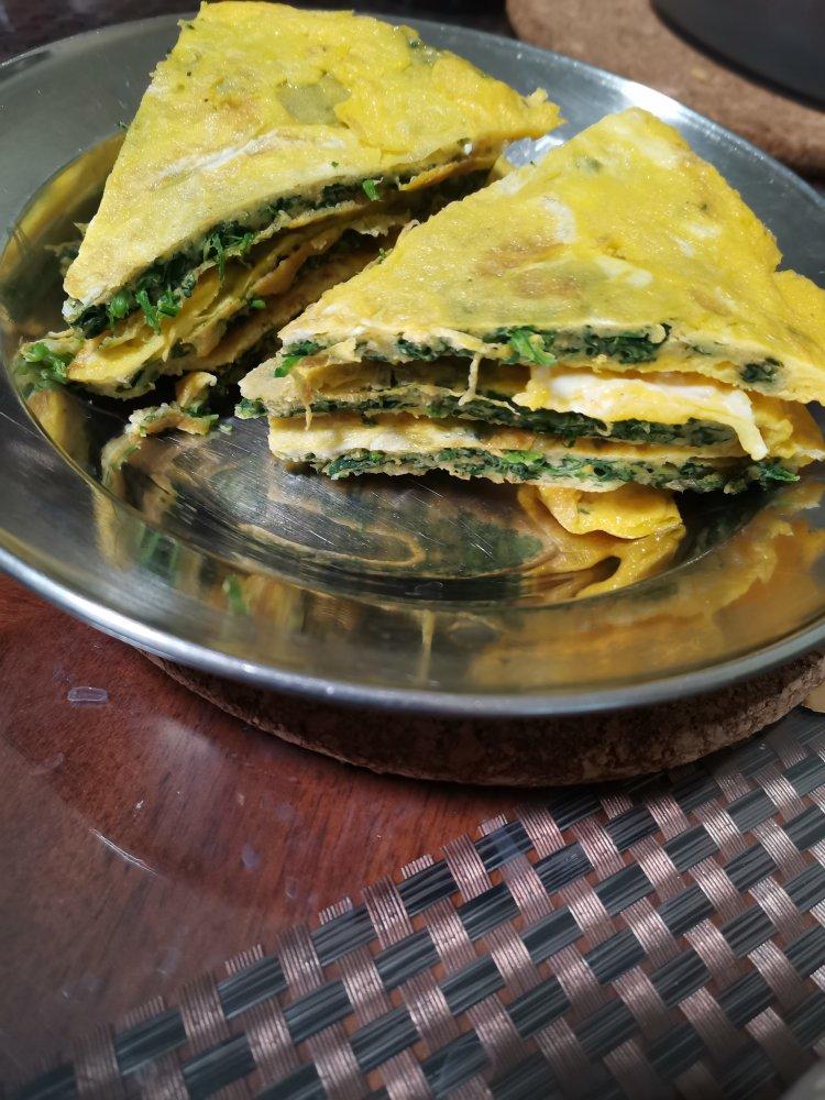 菠菜鸡蛋饼