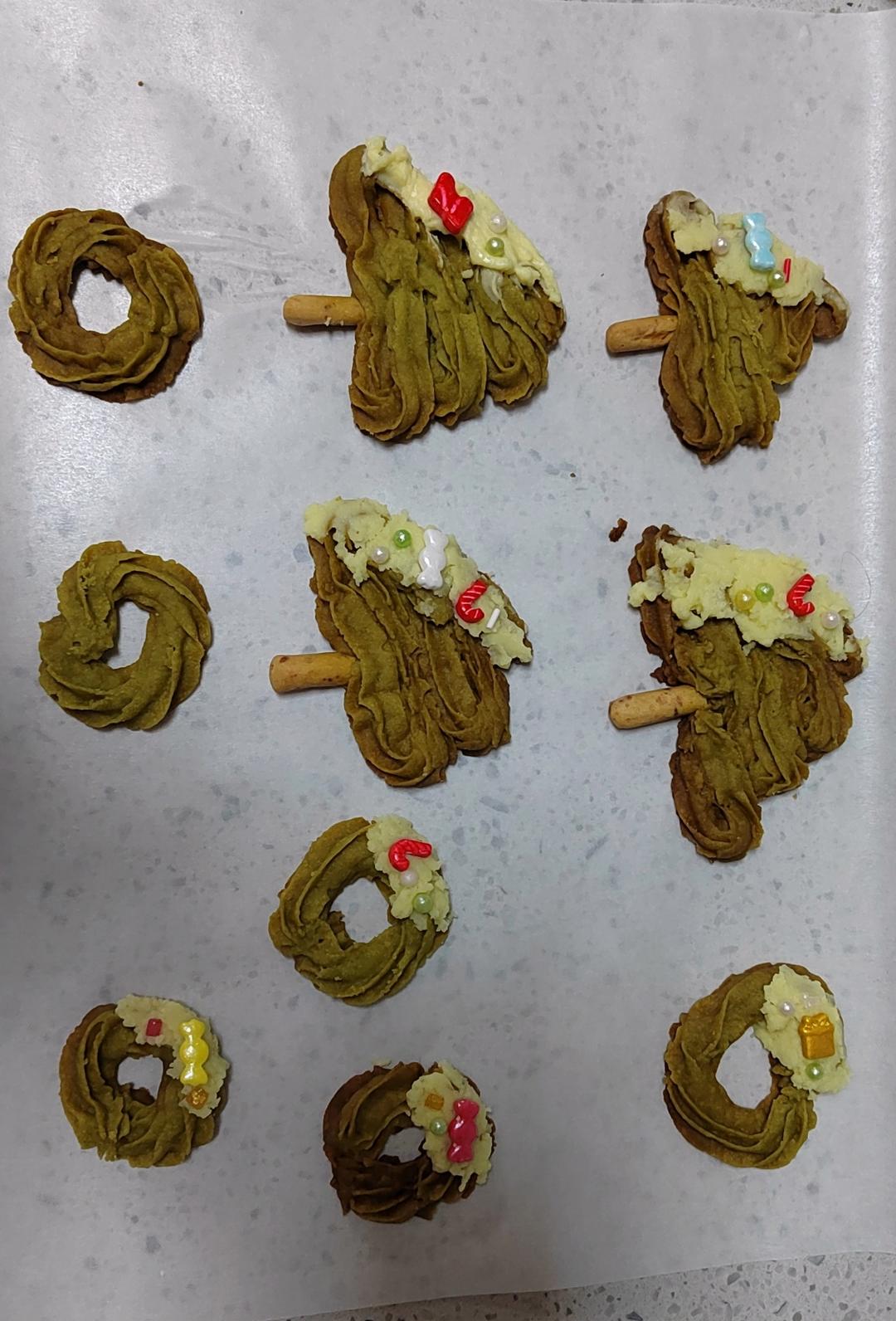 圣诞主题挤花曲奇