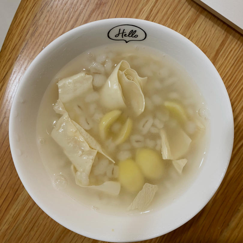 白果薏米腐竹糖水