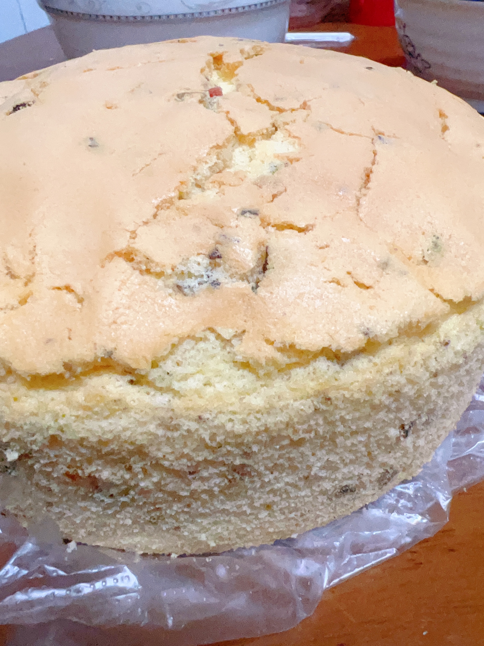 香葱火腿海苔戚风蛋糕（8寸）的做法