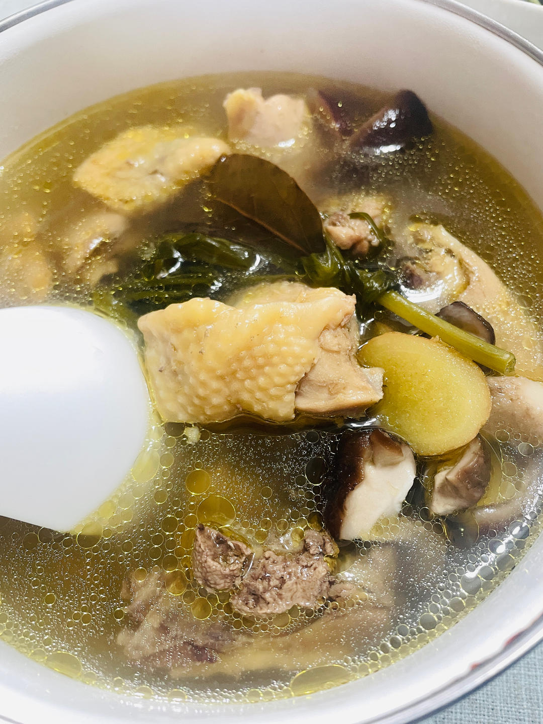 奶奶教的鲜香肥美香菇炖鸡汤