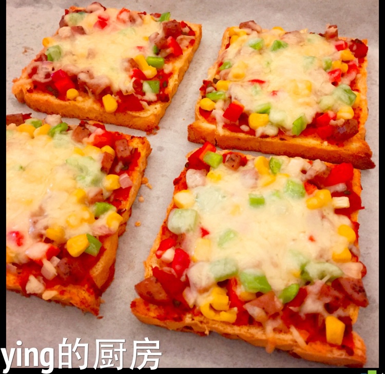 吐司培根小批萨