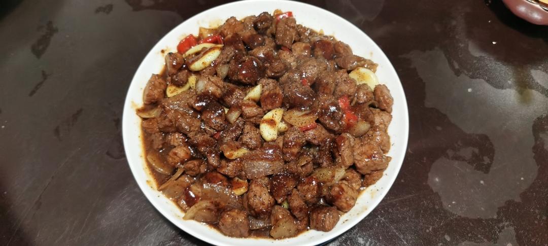 低脂美味黑椒牛肉粒
