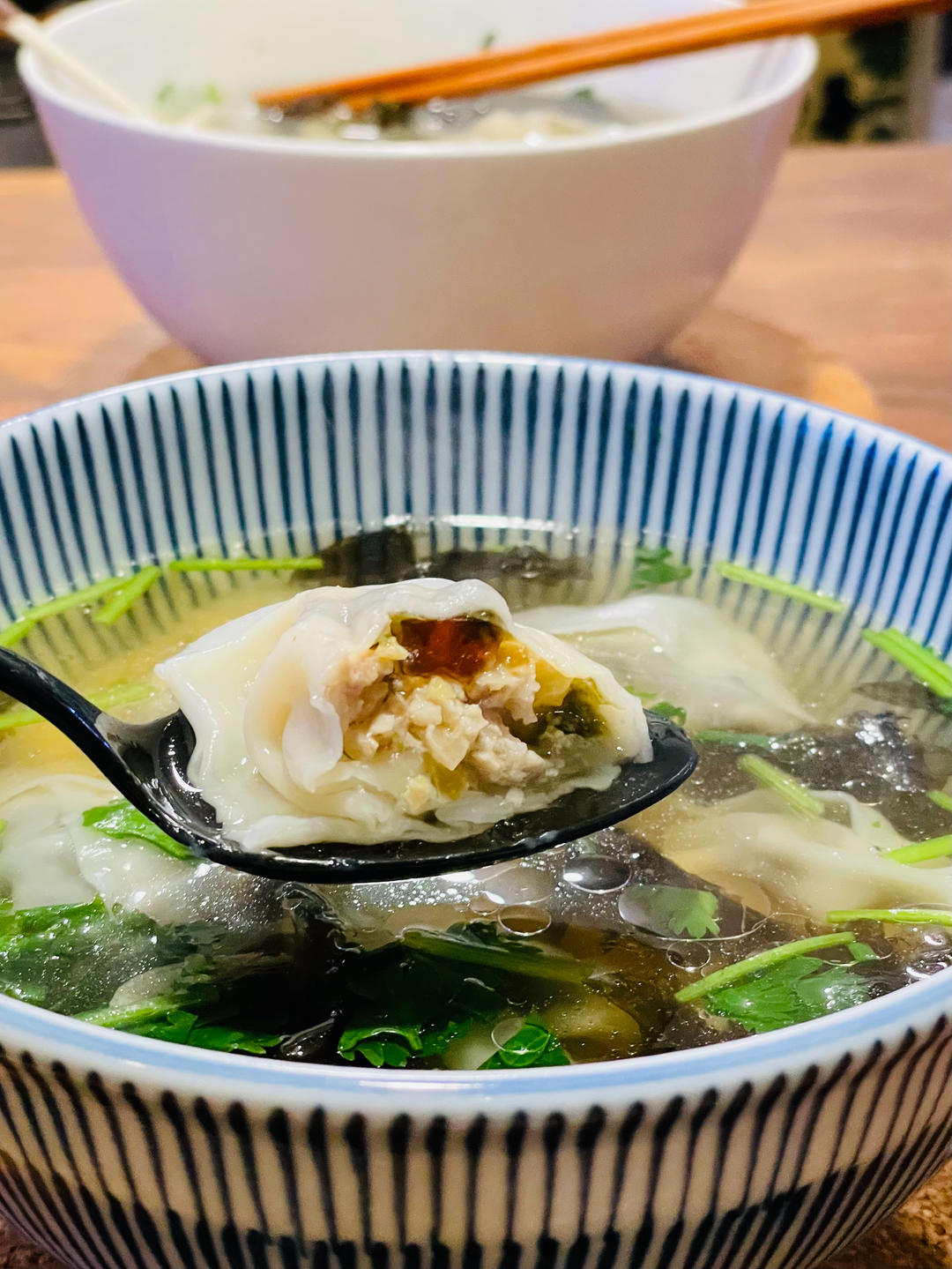 皮蛋鲜肉馄饨 （野馄饨）<302小厨房>