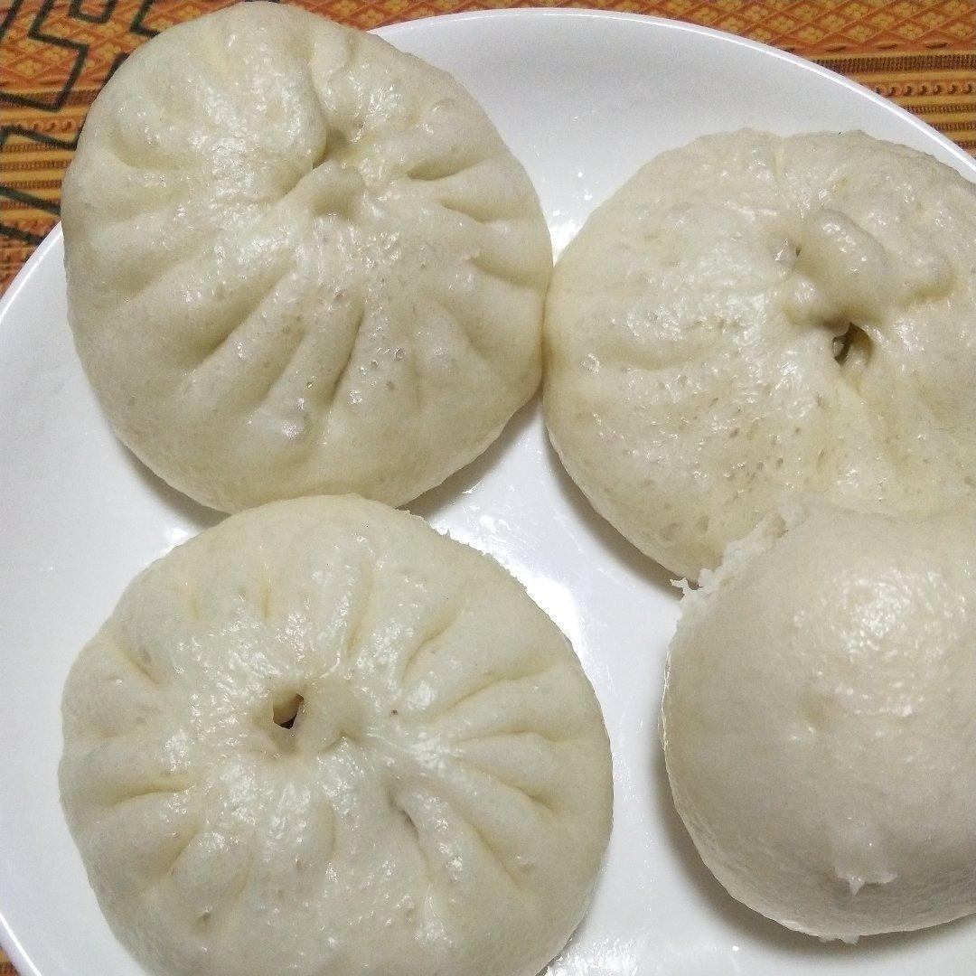 独家汤种一次发酵法白胖大肉包