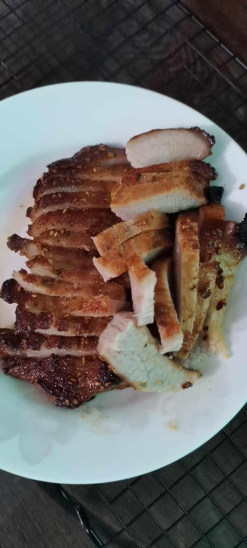 简单又好吃的烤五花肉、烤猪颈肉