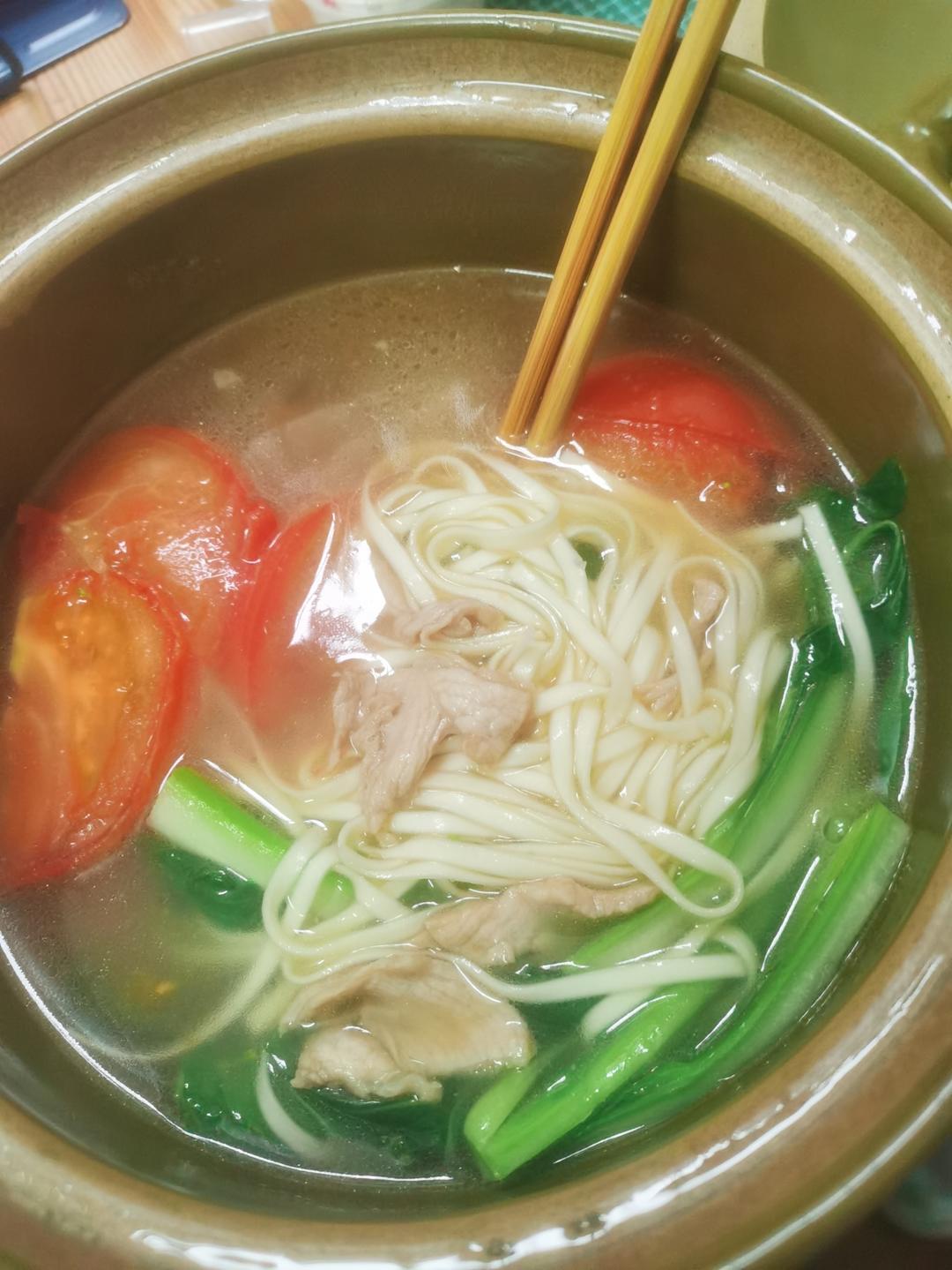 🍅番茄瘦肉面条🍜健康美味🥦广东口味