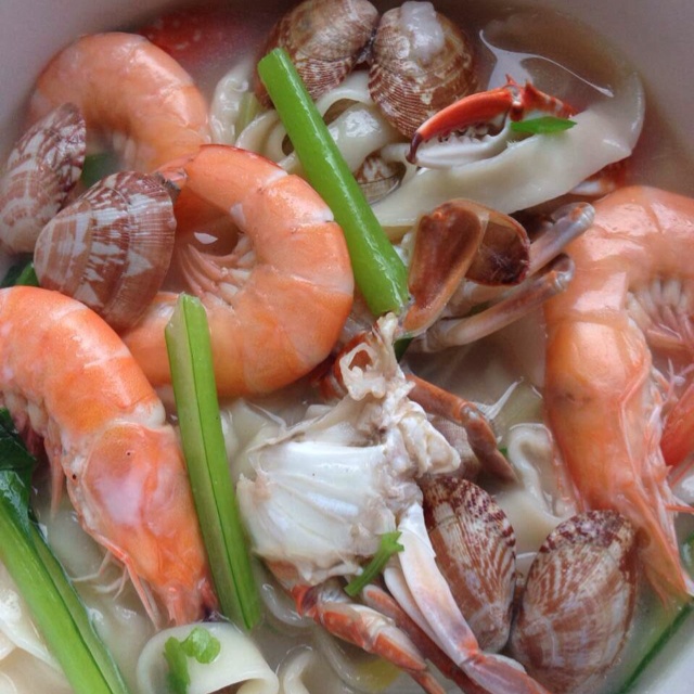 糖小妖爱美食做的鲜虾面