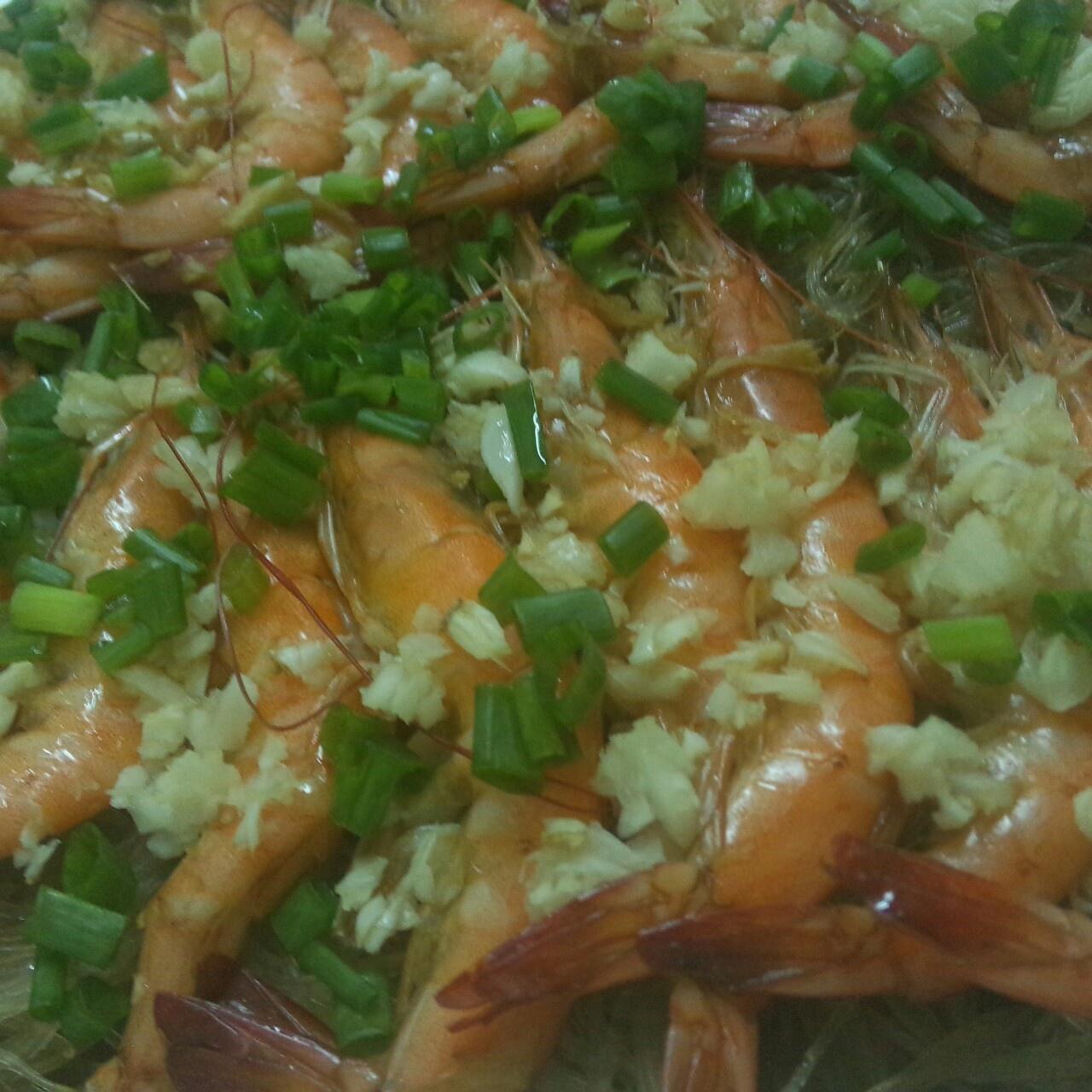 蒜蓉粉丝烤基围虾的做法