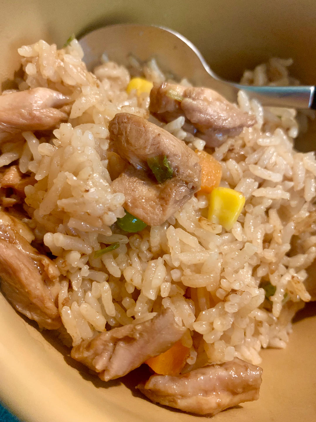 鸡腿肉焖饭，不加一滴油，好吃到没朋友